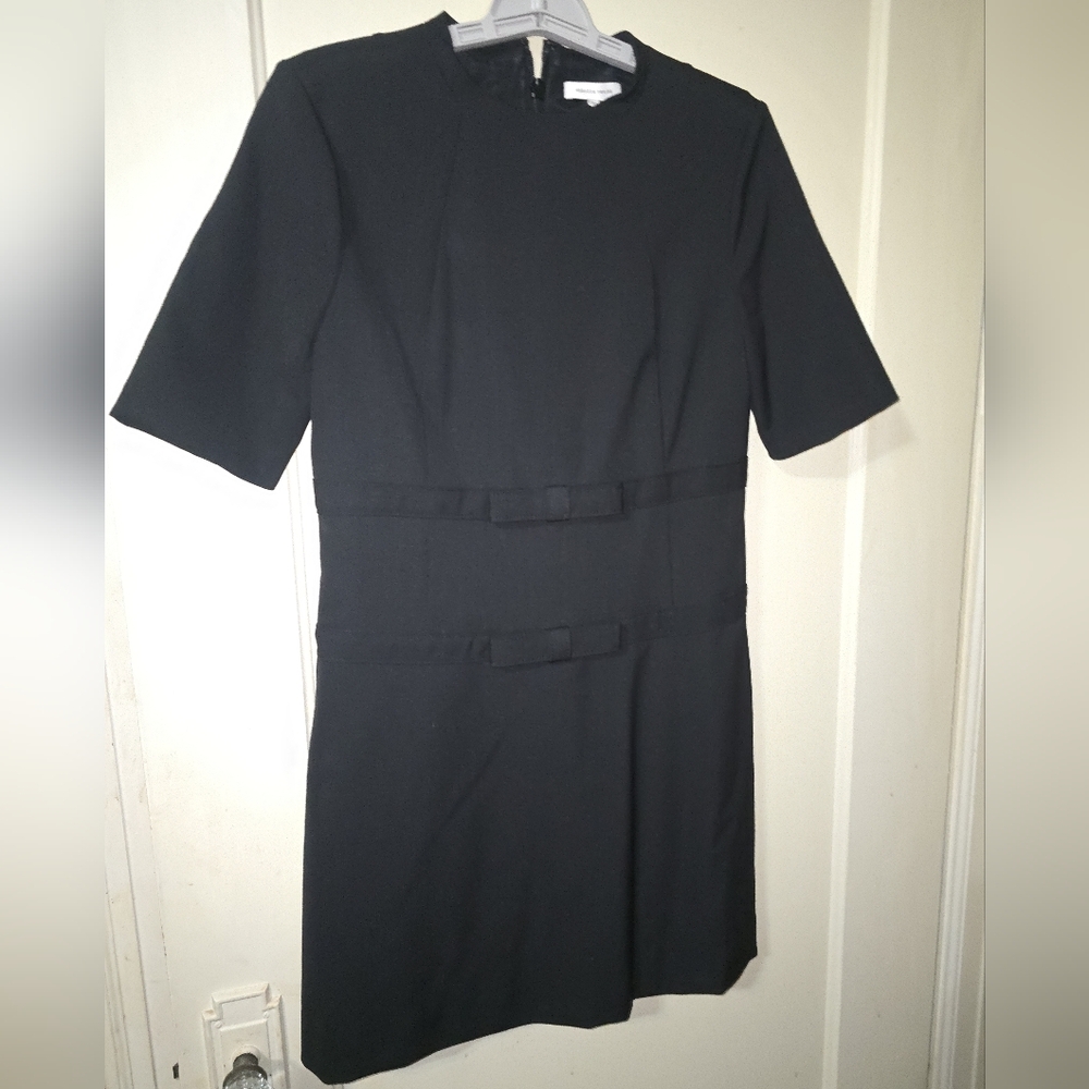 Rebecca Taylor Short-Sleeve Bow Dress Size 4 - Picture 13 of 16